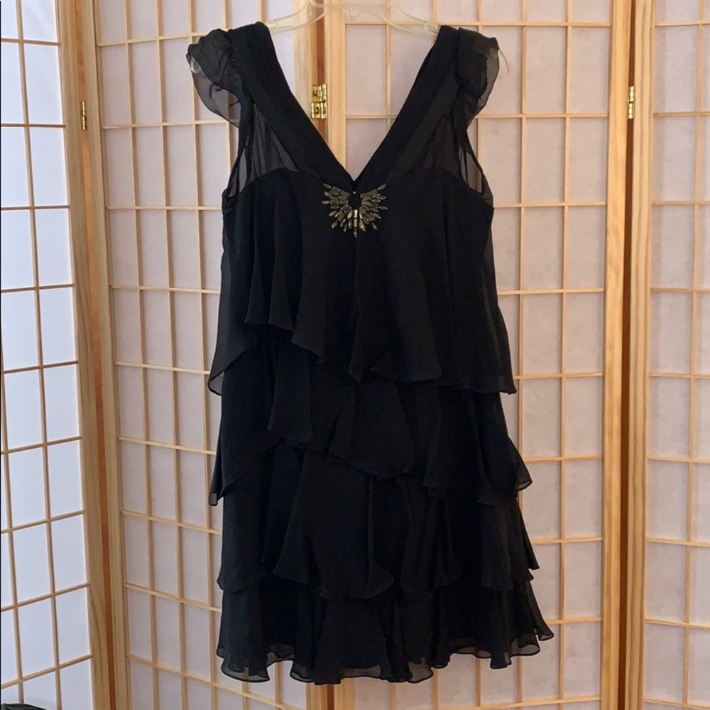 Rebecca Taylor Tiered V-neck Dress